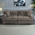 Canapé 3 places rembourré de 84 po avec coussin en mousse à mémoire de forme double couche