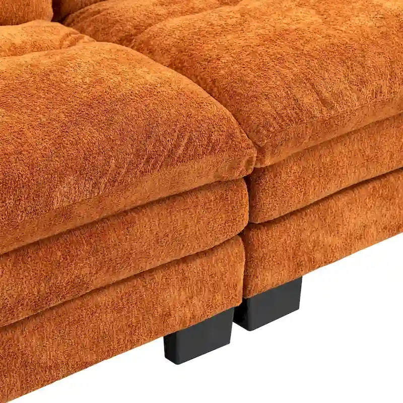 Canapé 3 places rembourré de 84 po avec coussin en mousse à mémoire de forme double couche