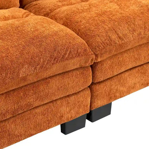 Canapé 3 places rembourré de 84 po avec coussin en mousse à mémoire de forme double couche