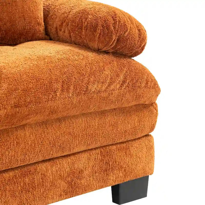 Canapé 3 places rembourré de 84 po avec coussin en mousse à mémoire de forme double couche