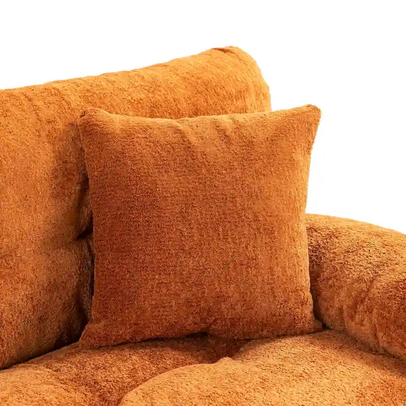 Canapé 3 places rembourré de 84 po avec coussin en mousse à mémoire de forme double couche