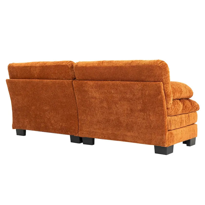 Canapé 3 places rembourré de 84 po avec coussin en mousse à mémoire de forme double couche