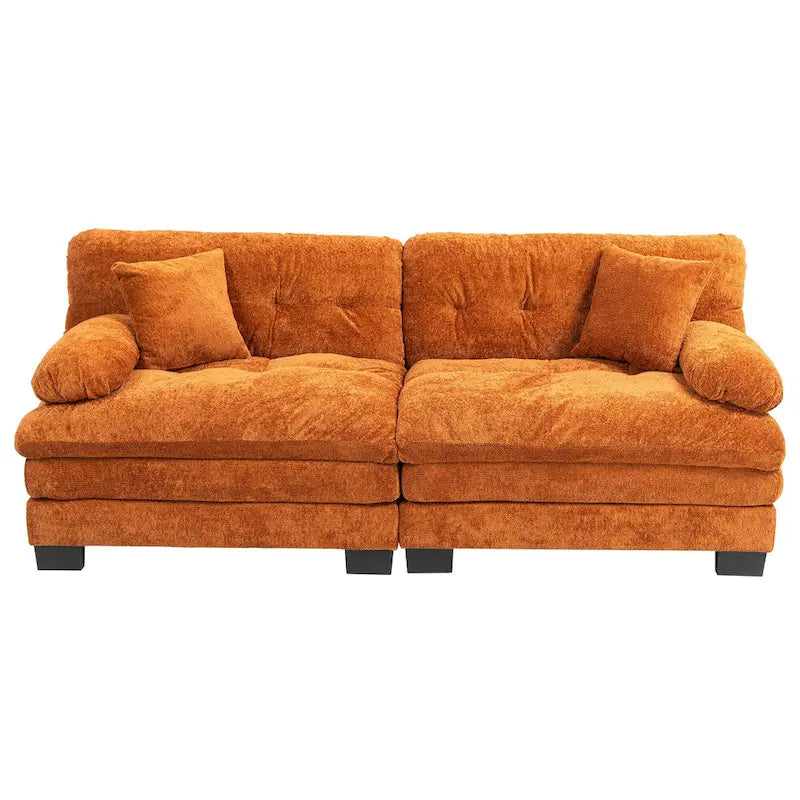 Canapé 3 places rembourré de 84 po avec coussin en mousse à mémoire de forme double couche