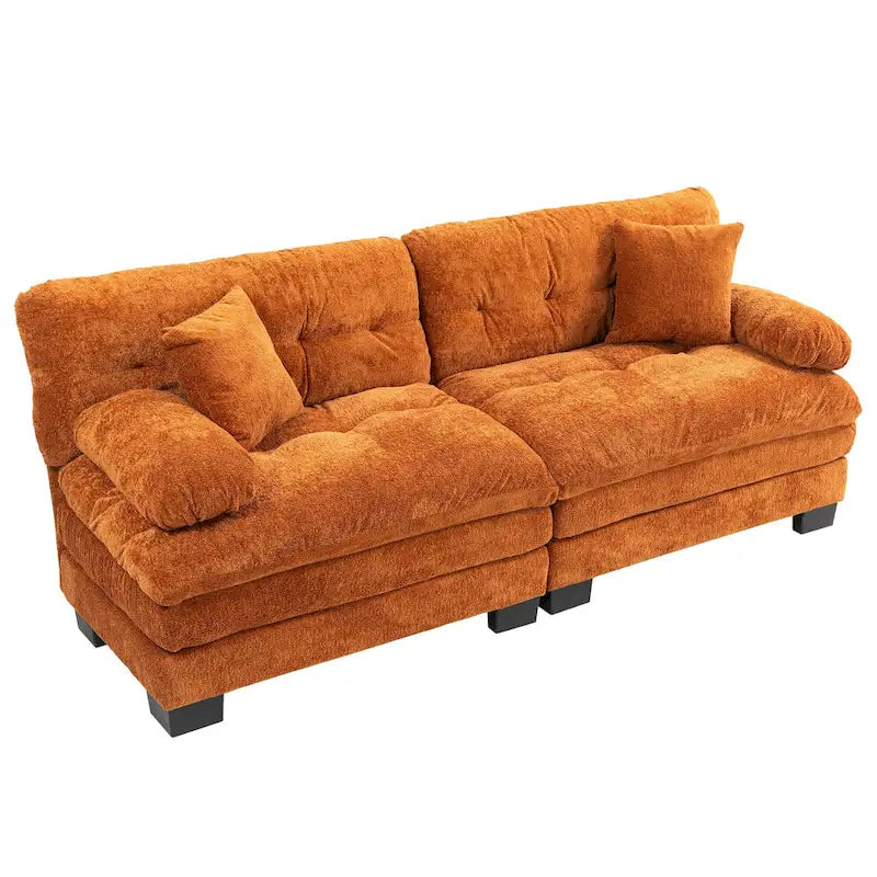 Canapé 3 places rembourré de 84 po avec coussin en mousse à mémoire de forme double couche