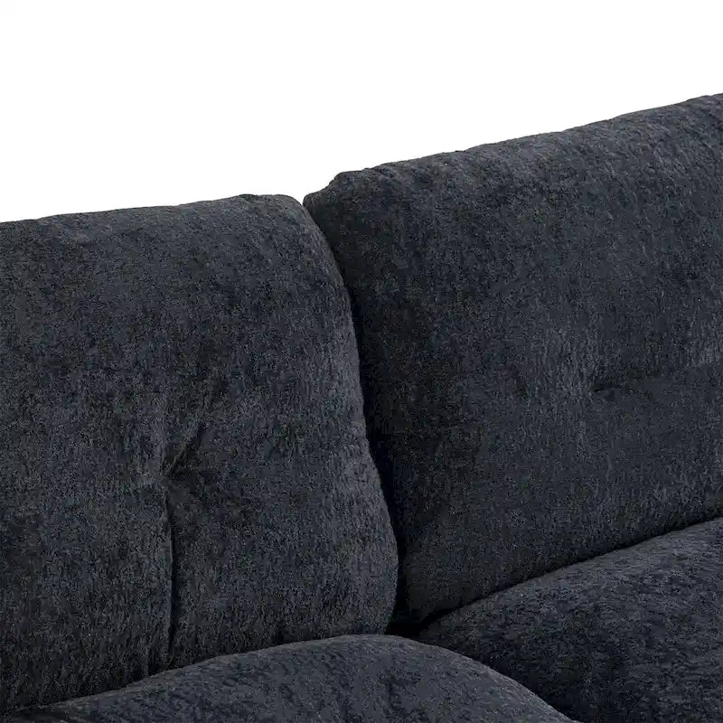 Canapé 3 places rembourré de 84 po avec coussin en mousse à mémoire de forme double couche