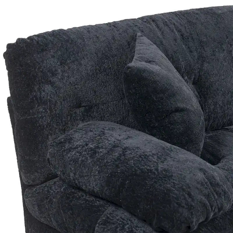 Canapé 3 places rembourré de 84 po avec coussin en mousse à mémoire de forme double couche
