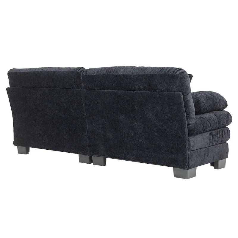 Canapé 3 places rembourré de 84 po avec coussin en mousse à mémoire de forme double couche