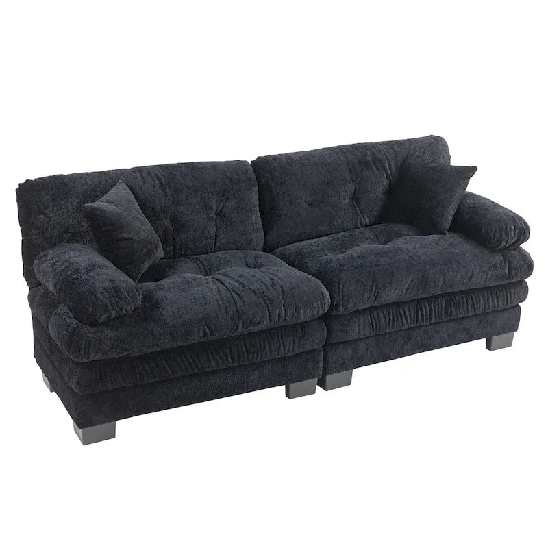 Canapé 3 places rembourré de 84 po avec coussin en mousse à mémoire de forme double couche