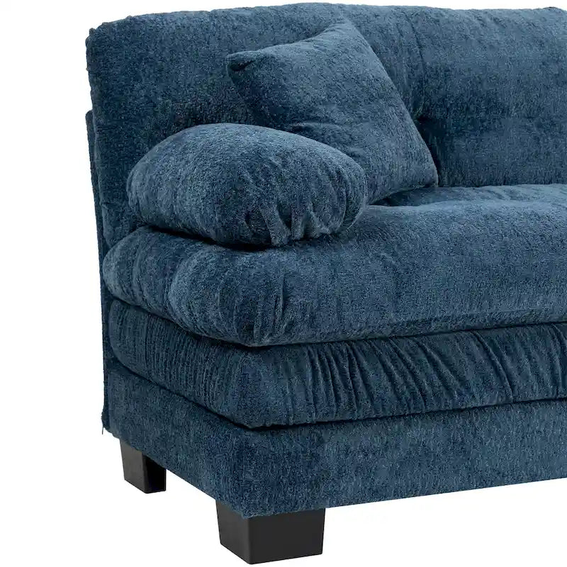 Canapé 3 places rembourré de 84 po avec coussin en mousse à mémoire de forme double couche