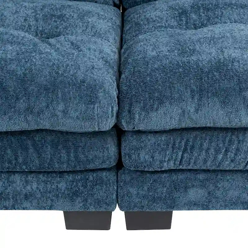 Canapé 3 places rembourré de 84 po avec coussin en mousse à mémoire de forme double couche
