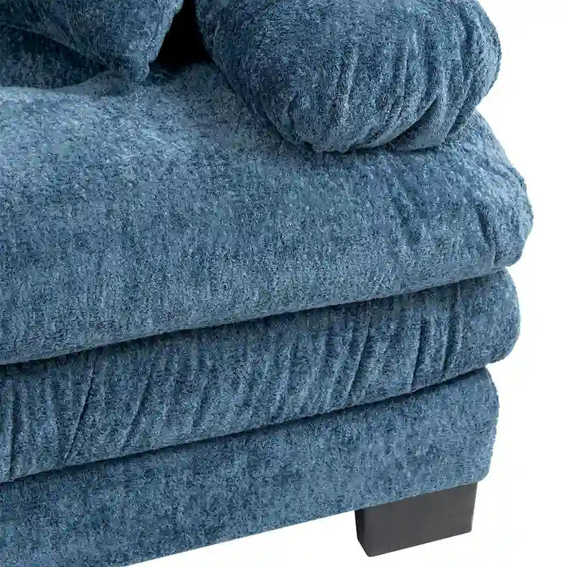 Canapé 3 places rembourré de 84 po avec coussin en mousse à mémoire de forme double couche