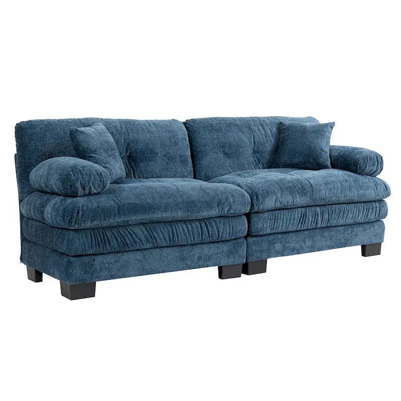 Canapé 3 places rembourré de 84 po avec coussin en mousse à mémoire de forme double couche