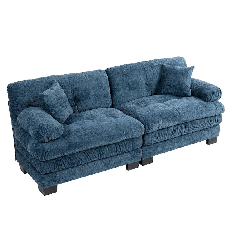 Canapé 3 places rembourré de 84 po avec coussin en mousse à mémoire de forme double couche