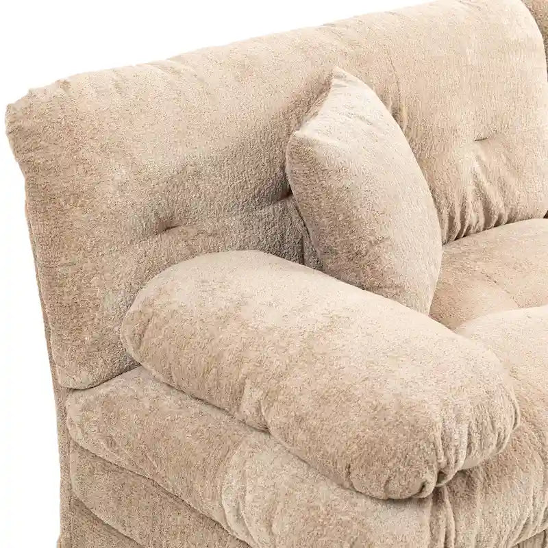 Canapé 3 places rembourré de 84 po avec coussin en mousse à mémoire de forme double couche