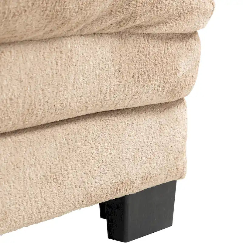 Canapé 3 places rembourré de 84 po avec coussin en mousse à mémoire de forme double couche