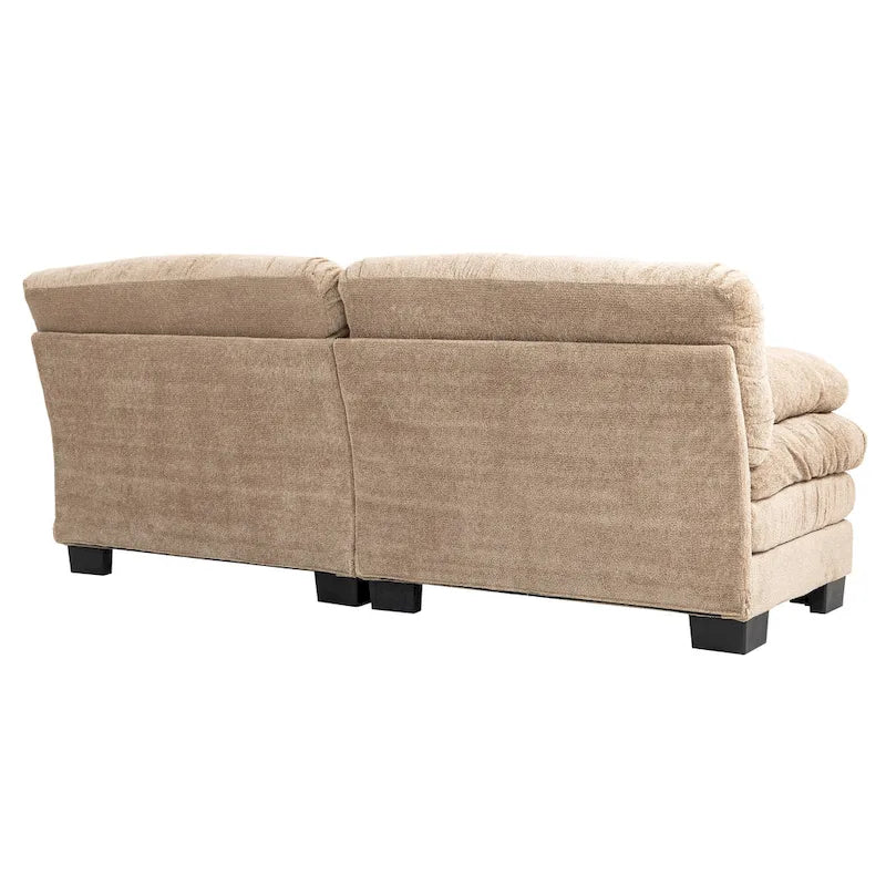 Canapé 3 places rembourré de 84 po avec coussin en mousse à mémoire de forme double couche