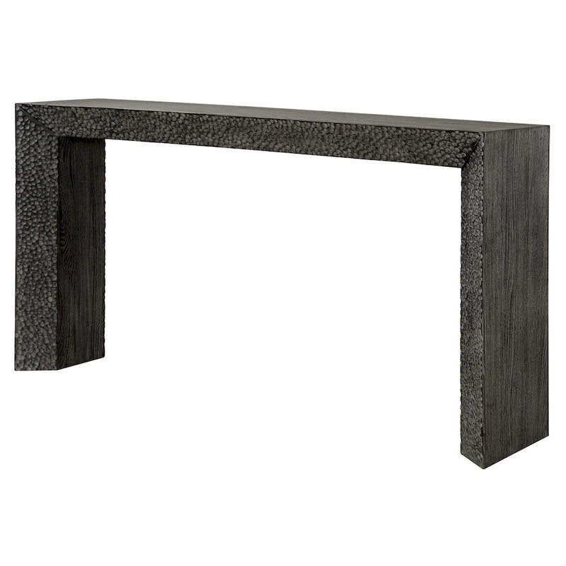 Console de 62 po en placage de bois d'orme