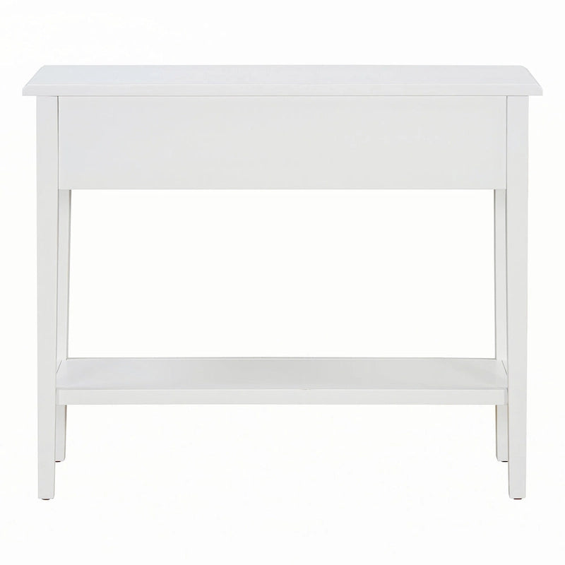 Table d'entrée avec 2 tiroirs (blanc)