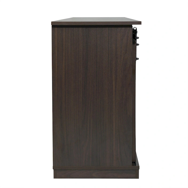 Meuble TV en bois de style rustique avec portes coulissantes façon grange