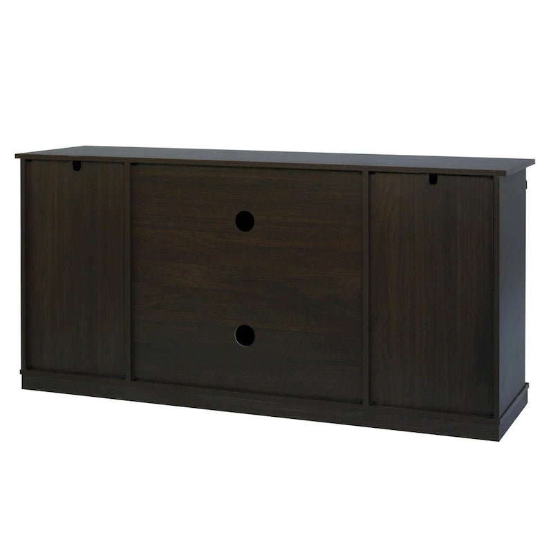 Meuble TV en bois de style rustique avec portes coulissantes façon grange
