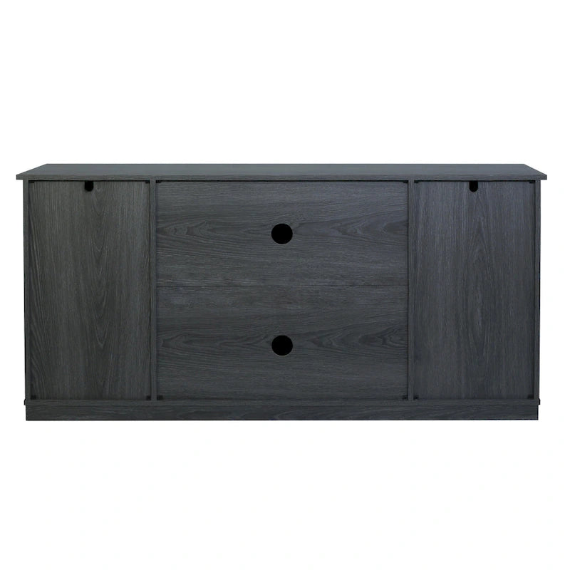 Meuble TV en bois de style rustique avec portes coulissantes façon grange