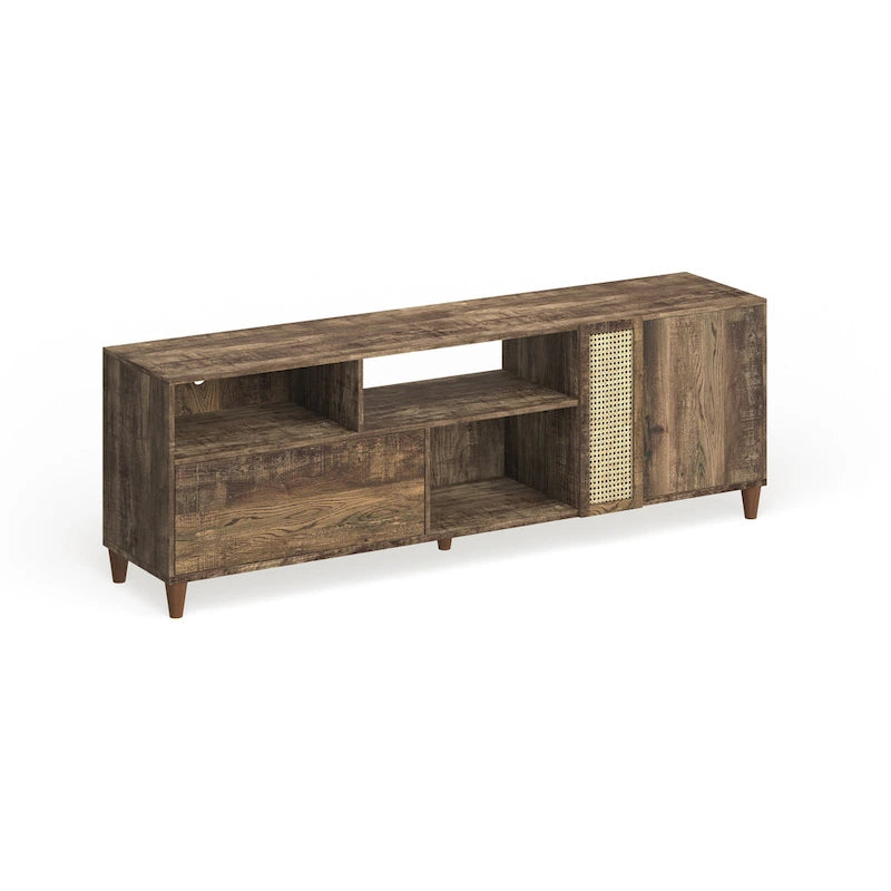 Meuble TV Mid-Century Modern de 178 cm avec tiroir