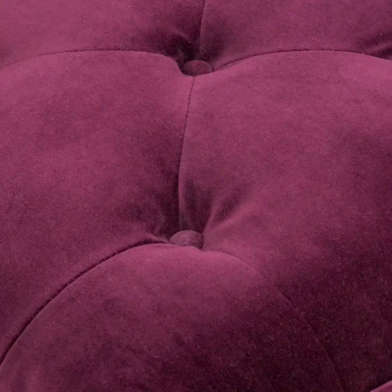 Pouf ottoman en tissu capitonné