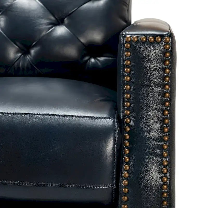 Fauteuil inclinable électrique en cuir véritable de 80 cm de large avec port USB, lot de 2