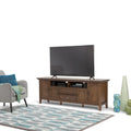 Meuble TV en bois massif de 183 cm de large pour téléviseurs jusqu'à 80 pouces - 183 L x 42 P x 66 H cm