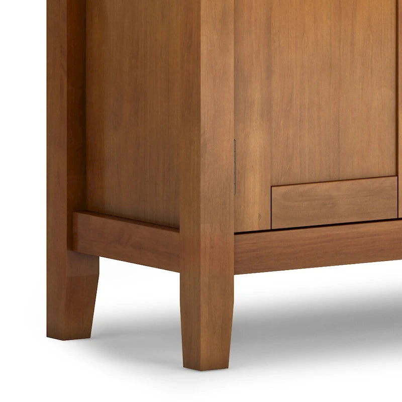 Meuble TV en bois massif de 183 cm de large pour téléviseurs jusqu'à 80 pouces - 183 L x 42 P x 66 H cm