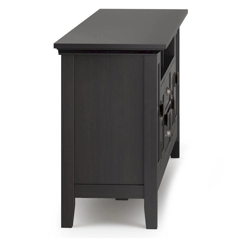 Meuble TV en bois massif de 183 cm de large pour téléviseurs jusqu'à 80 pouces - 183 L x 42 P x 66 H cm