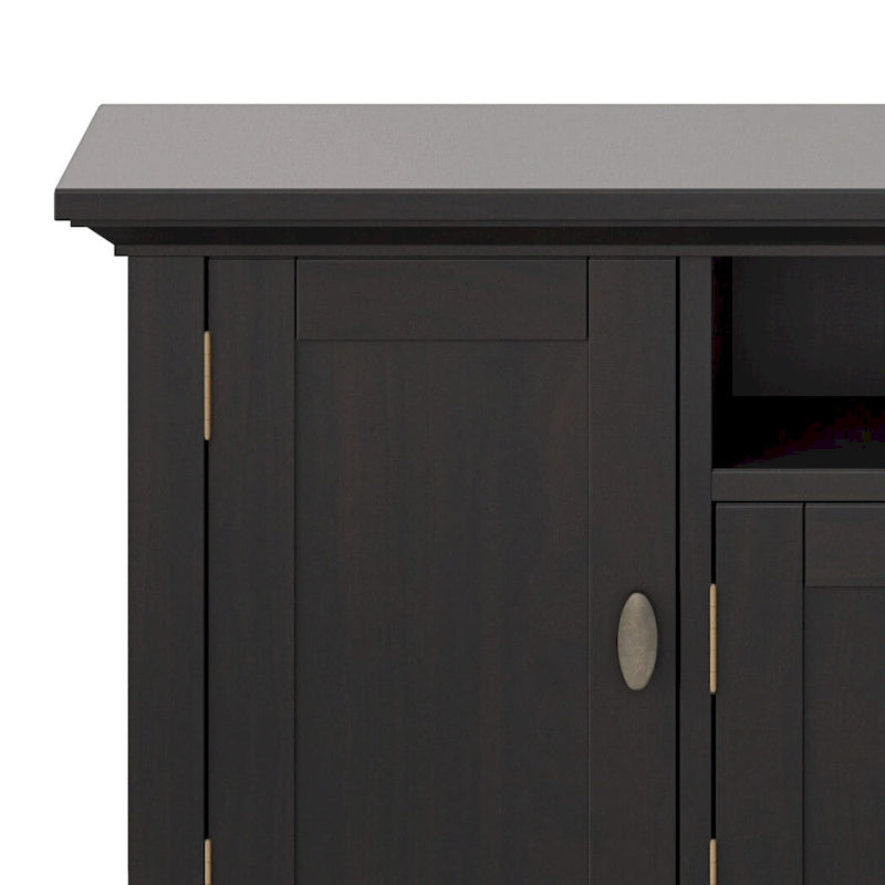 Meuble TV en bois massif de 183 cm de large pour téléviseurs jusqu'à 80 pouces - 183 L x 42 P x 66 H cm