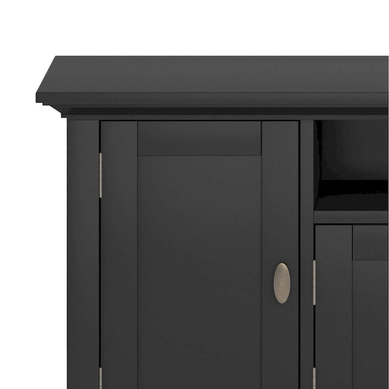 Meuble TV en bois massif de 183 cm de large pour téléviseurs jusqu'à 80 pouces - 183 L x 42 P x 66 H cm