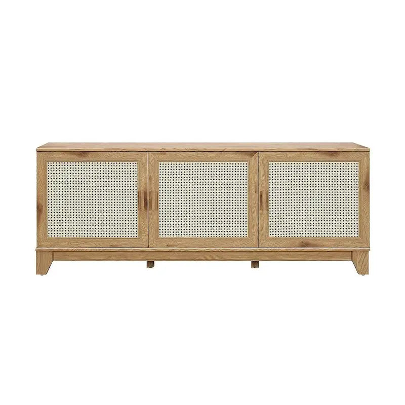 Console de meuble TV moderne en rotin de 160 cm (62.99 po)