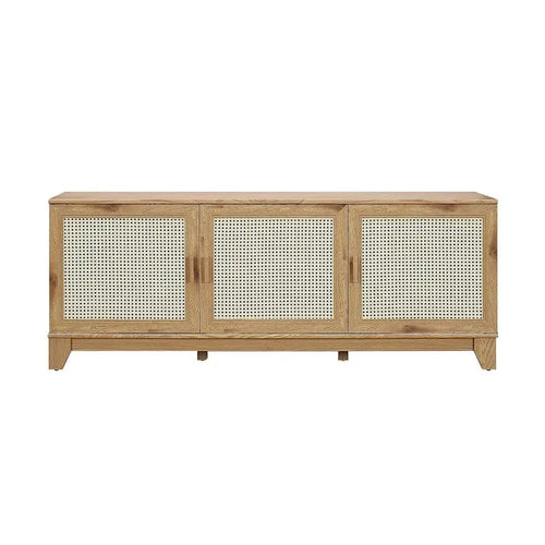 Console de meuble TV moderne en rotin de 160 cm (62.99 po)