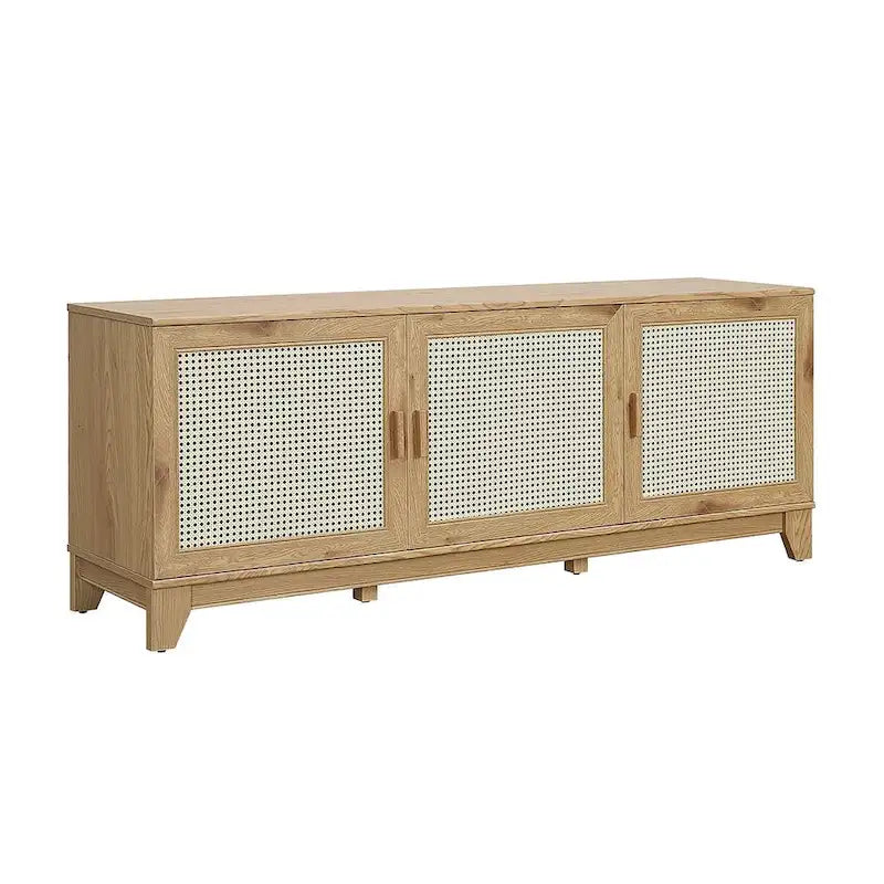 Console de meuble TV moderne en rotin de 160 cm (62.99 po)