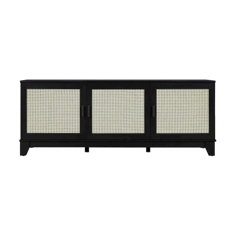 Console de meuble TV moderne en rotin de 160 cm (62.99 po)