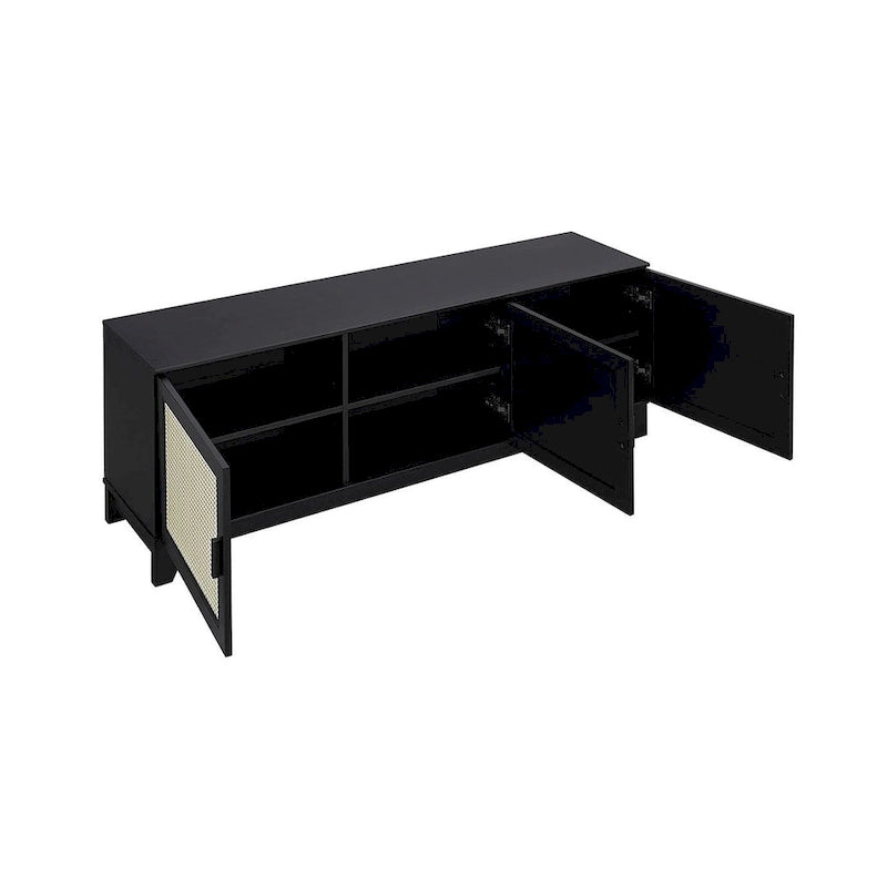 Console de meuble TV moderne en rotin de 160 cm (62.99 po)