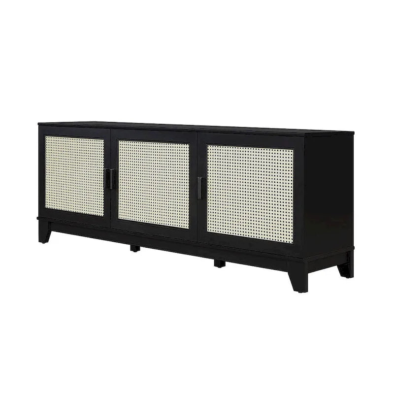 Console de meuble TV moderne en rotin de 160 cm (62.99 po)