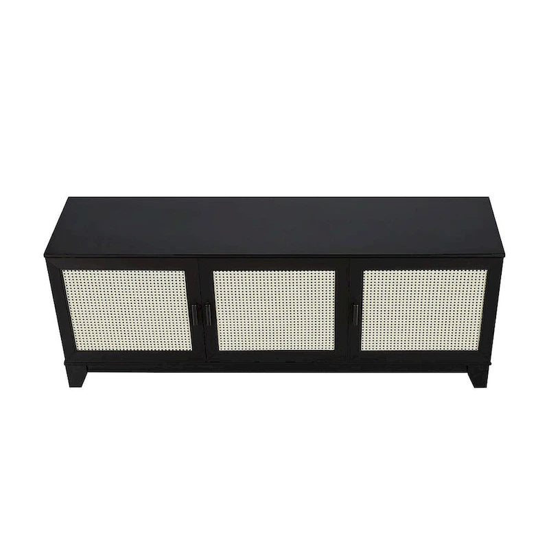 Console de meuble TV moderne en rotin de 160 cm (62.99 po)