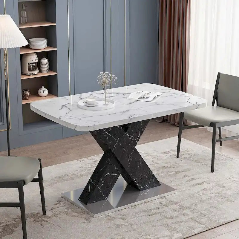 Table à manger carrée moderne 47,24-62,99 L