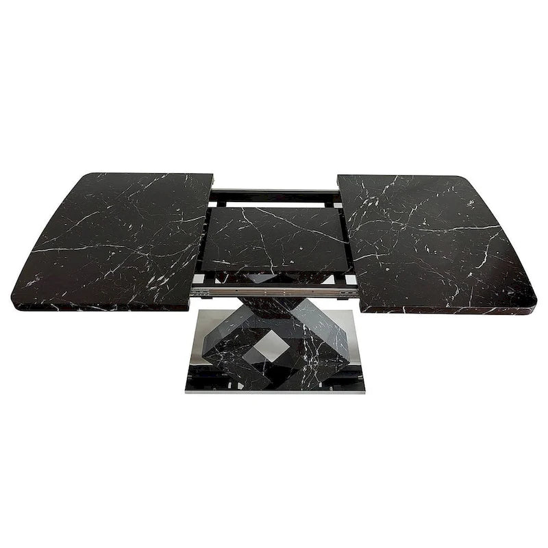 Table à manger carrée moderne 47,24-62,99 L