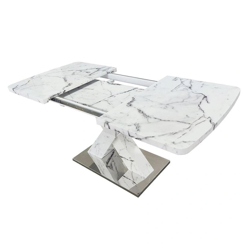 Table à manger carrée moderne 47,24-62,99 L