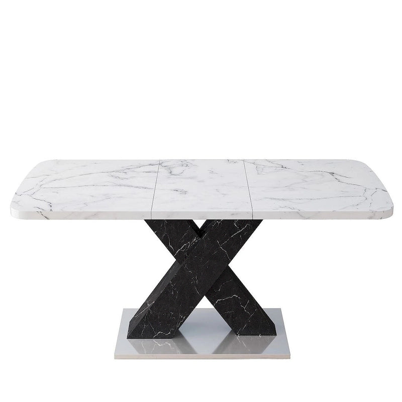 Table à manger carrée moderne 47,24-62,99 L