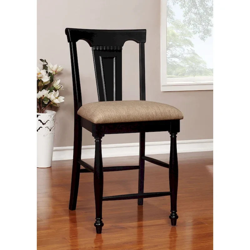 Chaises de hauteur comptoir en bois massif (ensemble de 2)
