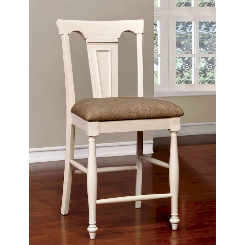 Chaises de hauteur comptoir en bois massif (ensemble de 2)
