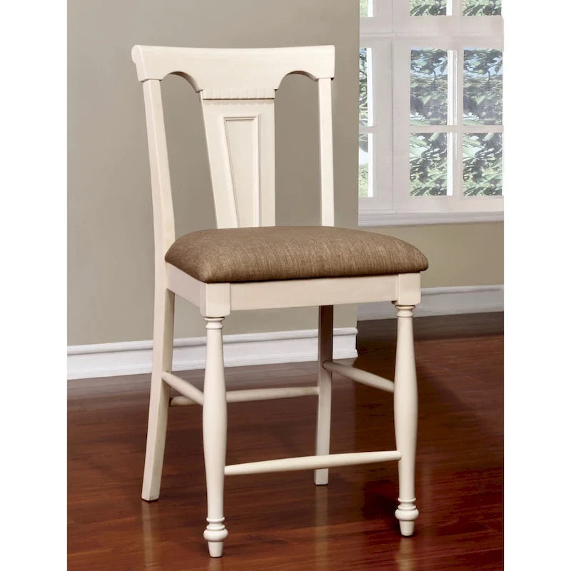 Chaises de hauteur comptoir en bois massif (ensemble de 2)