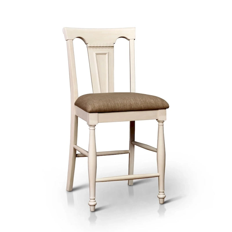 Chaises de hauteur comptoir en bois massif (ensemble de 2)