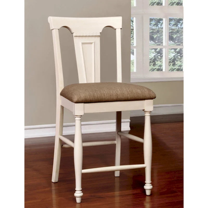 Chaises de hauteur comptoir en bois massif (ensemble de 2)
