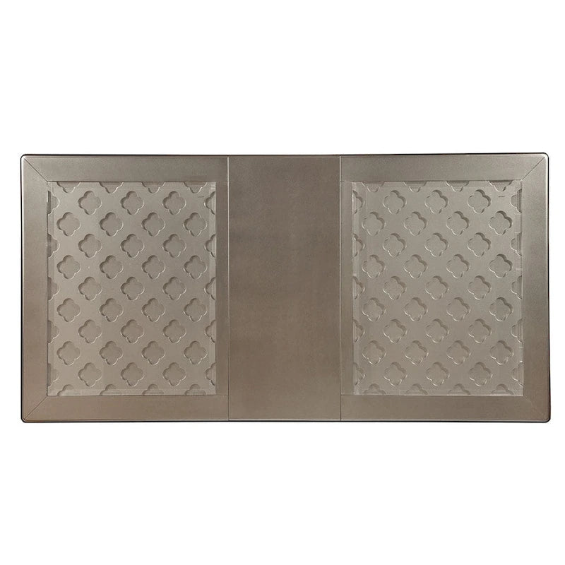 Table à manger extensible avec plateau en verre de 84 pouces